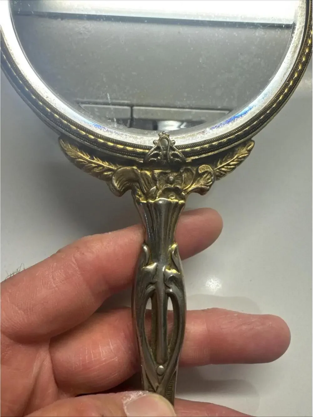 VINTAGE VANITY DRESSER HAND Mirror